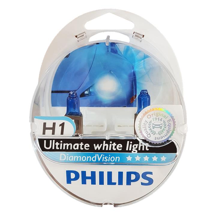 لامپ خودرو فیلیپس مدل H1 Diamond Vision بسته 2 عددی philips